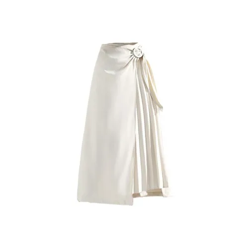 JOSR Белый Женские Повседневные Длинные Юбки