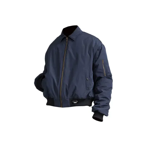 COMOWA Темно-синий [Съемный логотип] Унисекс Куртки