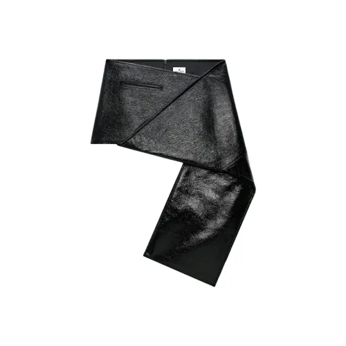 COURREGES FW25 FOLD Винил Мини Юбка Кожаная Короткая Юбка Женская