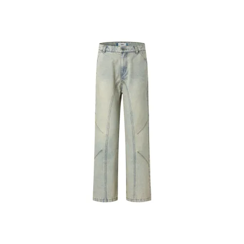 SOEK Желтые Грязные Унисекс Джинсы