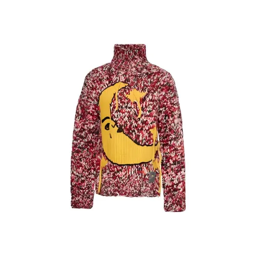 GANNI Гонка Красный Женский Свитер