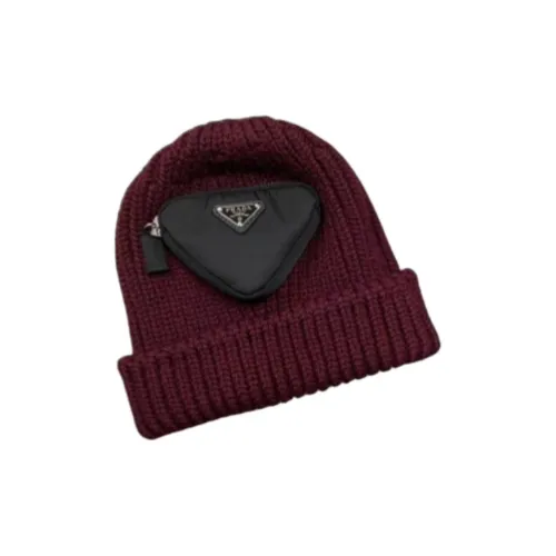 PRADA В зависимости от официального сайта Шапки-бини Унисекс Красный