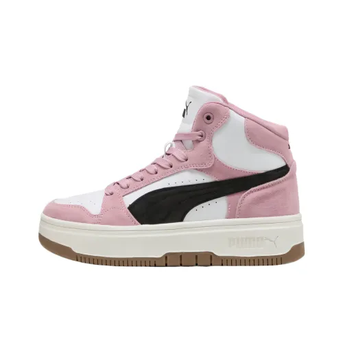 PUMA Rebound Femme Slip-resistant MID Скейтбординг Топ Кроссовки Женские Розовые