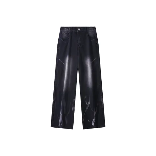 Emoji Черный Унисекс Джинсы