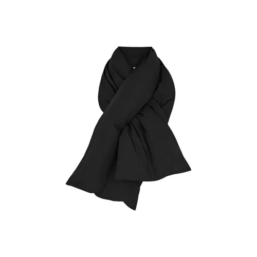 VINCE Down Knit Scarves Unisex Black VINCE Пуховые шарфы унисекс черного цвета