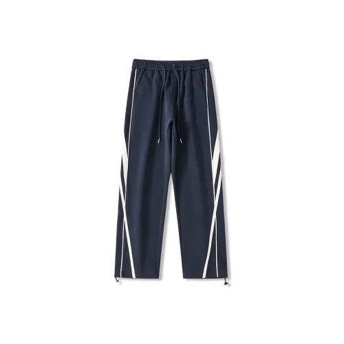 QIANJINNIU Темно-синие унисекс повседневные штаны