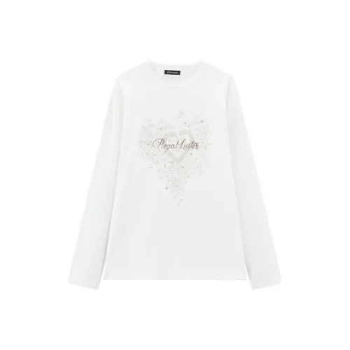 PEACEBIRD Мягкий Белый Женский T-Рубашки