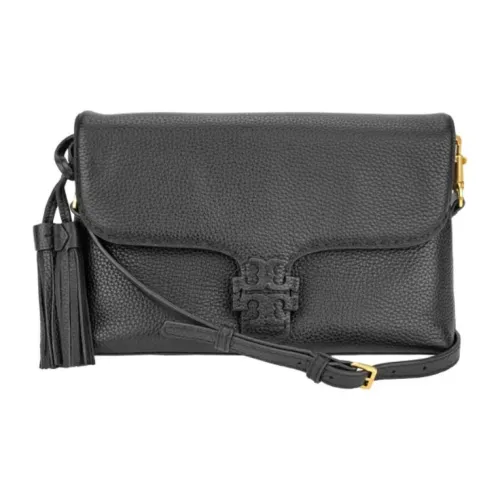 Tory Burch McGraw Кожа Сумка через плечо Сумка на плечо Женская Черная