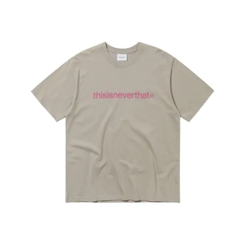 Thisisneverthat FW25 T Логотип Tee Deep Бежевый T Рубашка Унисекс