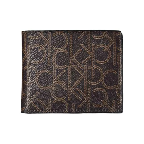 CALVIN KLEIN Кожа Кошелек Кошелек Унисекс Кофе