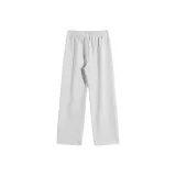 [Полиэстер-Хлопок Прямой Крой Брюки] Белый Фотиния Серый (Тангсия Черные Брюки Этикетка)