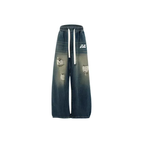 MUSCLETECH Ностальгические зеленые унисекс джинсы