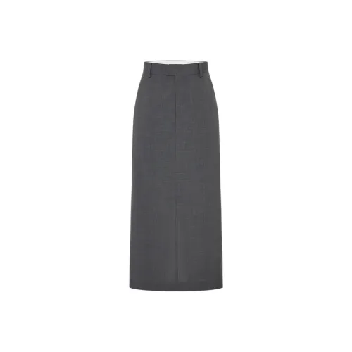 MOCO Повседневный Длинный Юбка Женская Средний Фотиния Серый