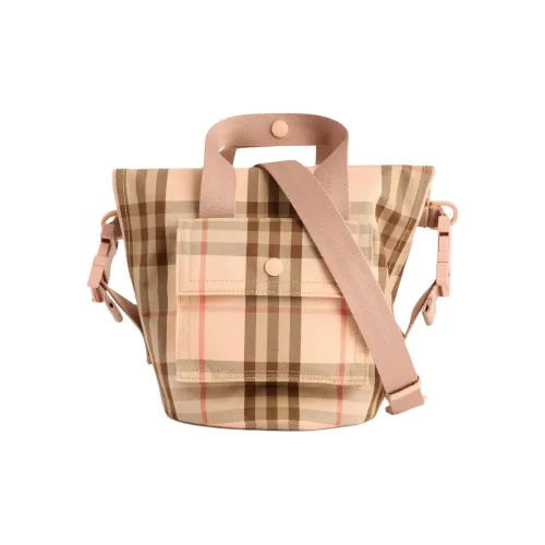 Burberry Хлопок Тоут Сумка Сумка для покупок Сумка через плечо Сумка Женская CAMEL