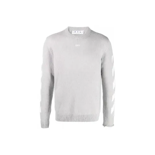 Off Белый SS21 Серый Мужские Свитера