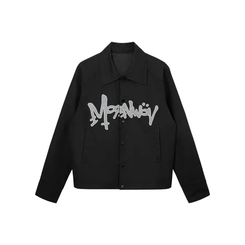 MOONWAV Осенний рабочий стиль Snap Пуговица Свободный крой Отложной воротник Куртка Унисекс