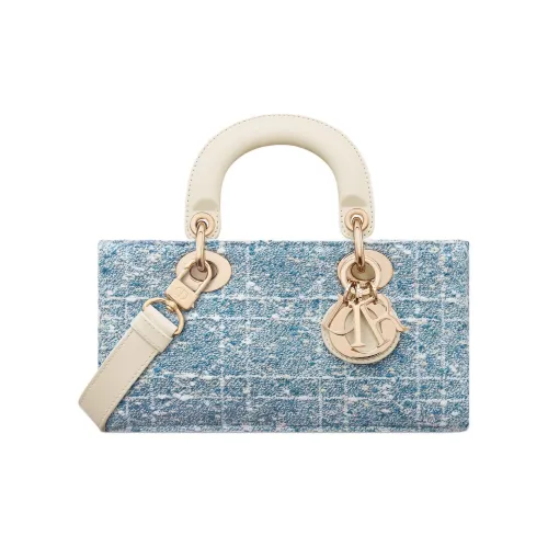 DIOR LADY D Joy Cotton Одно плечо Сумка Маленькая Женская Blue