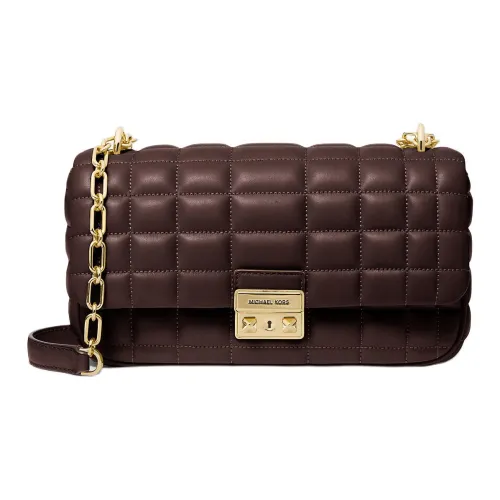 MICHAEL KORS Tribeca Кожа Сумка через плечо Большая Женская Шоколад