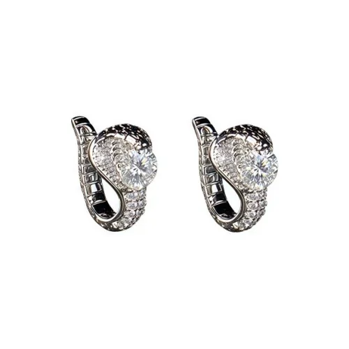 KING OF BLING Сплав Серьги из Муассанита Унисекс