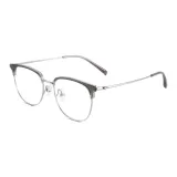 Прозрачный Серый | Серебряный-C22 & Синяя Защита Светла 0 Диоптрий Линзы