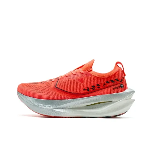 XTEP Устойчивый к истиранию Низкий топ Карбоновая плита Марафон Тренировки Race Беговые кроссовки Женские Супер Оранжевый Черный