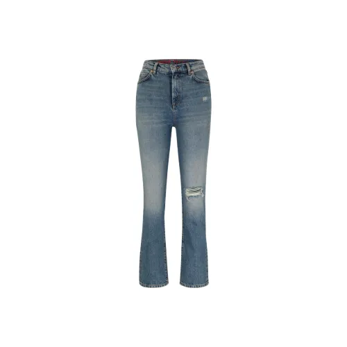Hugo Boss Relaxed Fit Джинсы в цвете Океанский Синий Denim Jeans Женские Синий