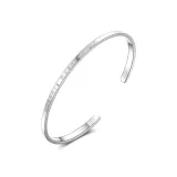 Стильный браслет с буквой (серебристо-белый, мужской стиль)