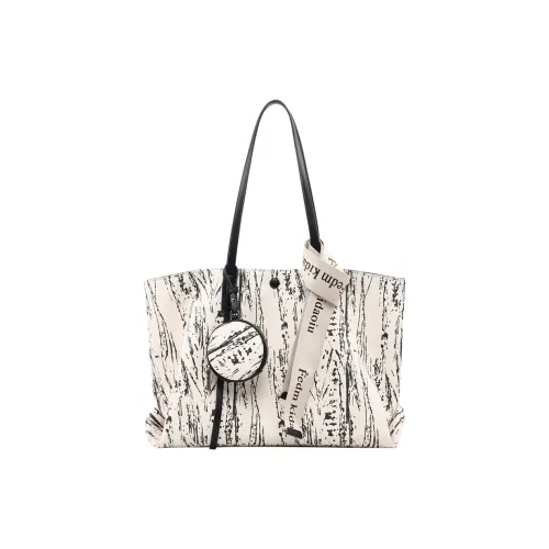 SMILE FOCUS Сумка из синтетической кожи сумка-тоут сумка для покупок сумка через плечо стандартная женская цвет экрю