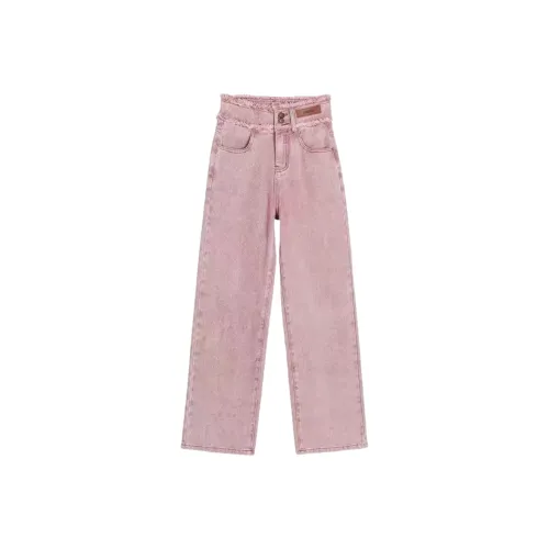 Cotton Gene Грязно-розовые Женские Джинсы