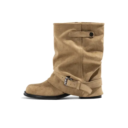 HEIPA Trendy Versatile Western Boots Pre-Autumn Hot Girl Booties Women's Apricot HEIPA Trendy Versatile Западные ботинки Pre-Autumn Hot Girl ботильоны Женские Абрикос