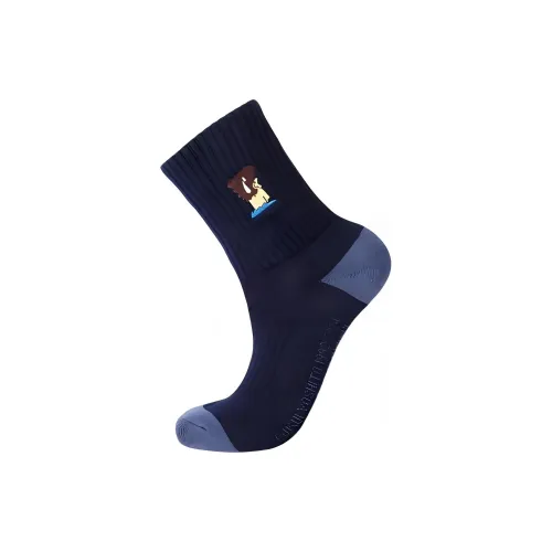 VICTOR X Crayon Shinchan Носки Crew Унисекс 1 упаковка Кобальтовый синий