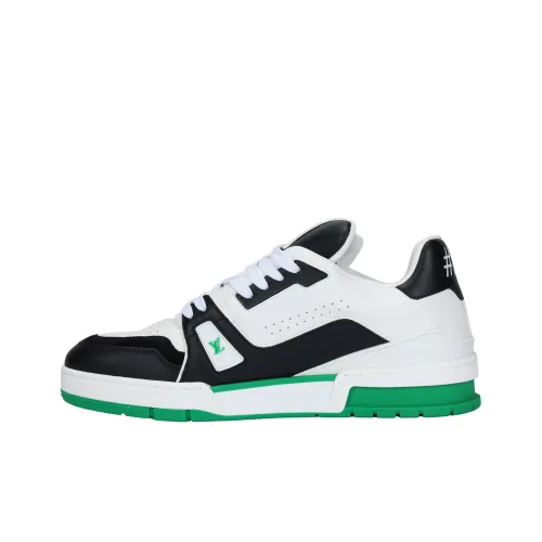 LOUIS VUITTON Тренер Low Топ Скейтборд Кроссовки Мужские Зеленые