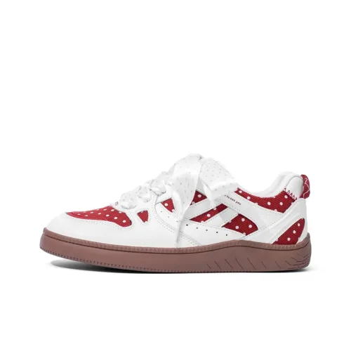 NSTCU Скейтборд Кроссовки Низкие Белые Красные Женские