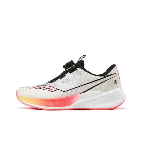 XTEP Rushing Speed Устойчивый к истиранию Дышащий Противоскользящий Низкий Топ Детская Беговая Обувь Белый Оранжевый Подростки