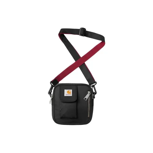 Carhartt WIP Нейлон Crossbody Сумка Сумка через плечо Маленькая Мужская Черная и Алый