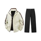 Комплект одежды (Абрикосовая куртка + Черные штаны)