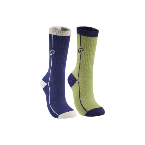 DECATHLON Темно-фиолетовый 2 упаковки унисекс носки MID до икры