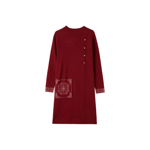 X MOOM Длинное платье с длинными рукавами женское