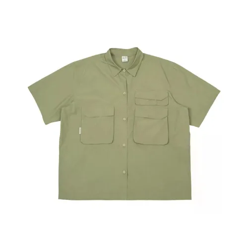 REBIRTHRABBIT Изумрудно-зеленый Мужские Рубашки