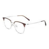 Прозрачный коричневый | Серебряный-C09 & Защита от синего света, 0 диоптрий, линзы