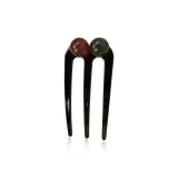 Бусина с тремя зубцами, шпилька для волос - кофейного цвета, черного цвета