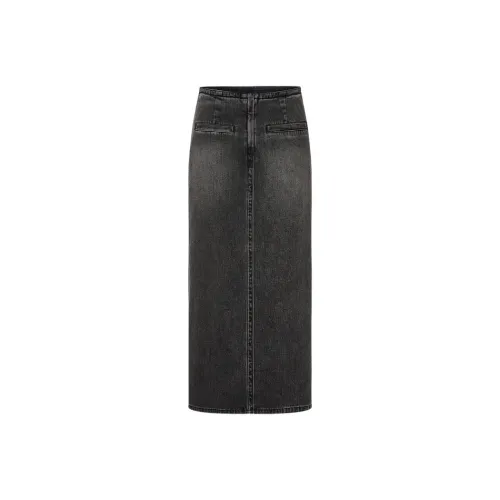 MOCO Denim Длинная Юбка Женская Denim Черный