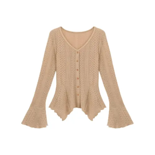 IUNOP Осенний Французский Cut Out Трикотаж Женский