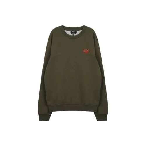 A.P.C. Joint Paragraph Хаки Зеленый Мужской Свитшот