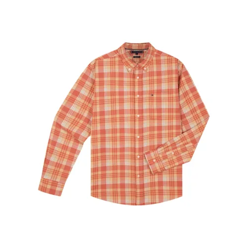 Tommy Hilfiger Оранжевая клетка 0PE Мужская рубашка