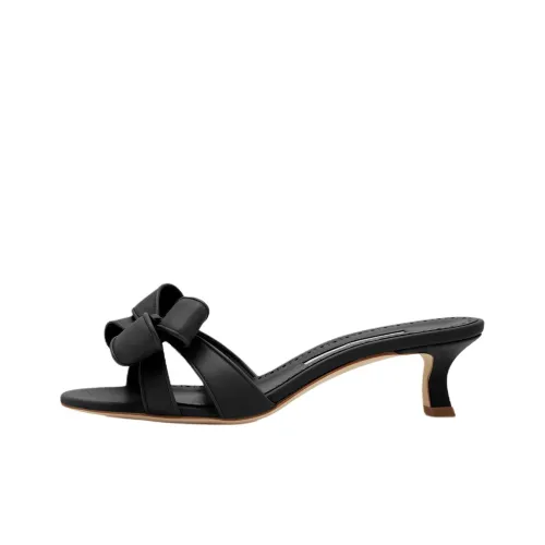 MANOLO BLAHNIK Слипоны 5 см Женские Черные