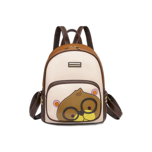 Meter Универсальный Медведь Рюкзак Модный Мягкая Кожа Студенческий Рюкзак Стандартный Нет Цветовая Схема