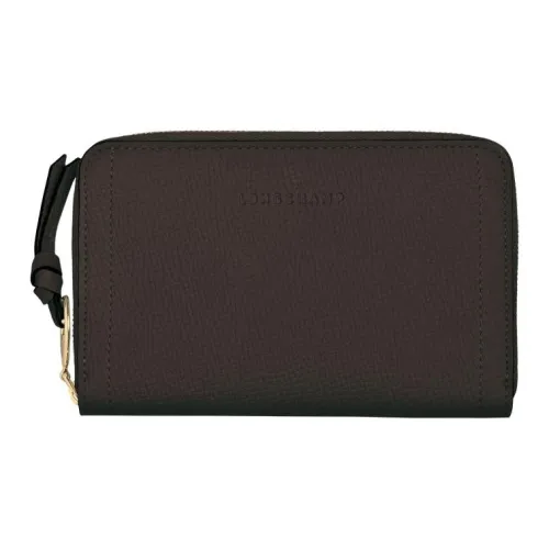 LONGCHAMP Mailbo Коровья кожа зернистая текстура держатель для карт кошелек женский коричневый