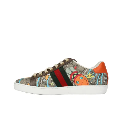 Disney x Gucci Ace Стильные Скейтбординги Женские Эбеновый