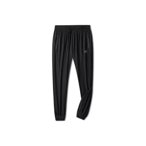 DOUBLE FISH Черные Эластичные Манжеты Унисекс Спортивные Штаны